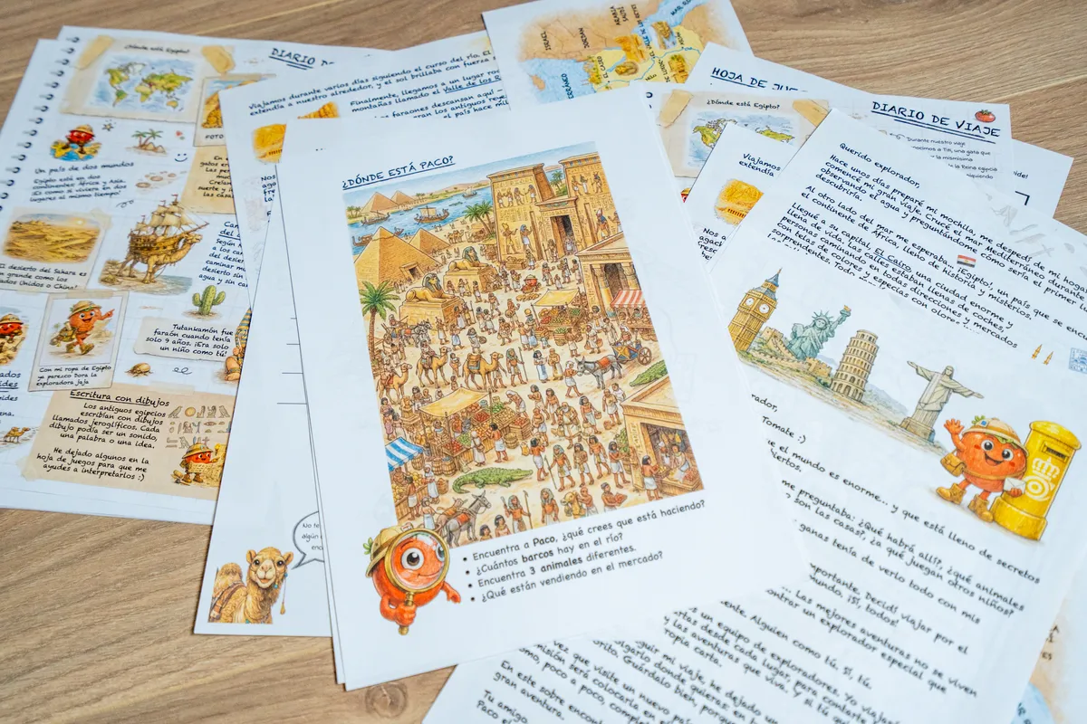 Materiales impresos del kit de Paco