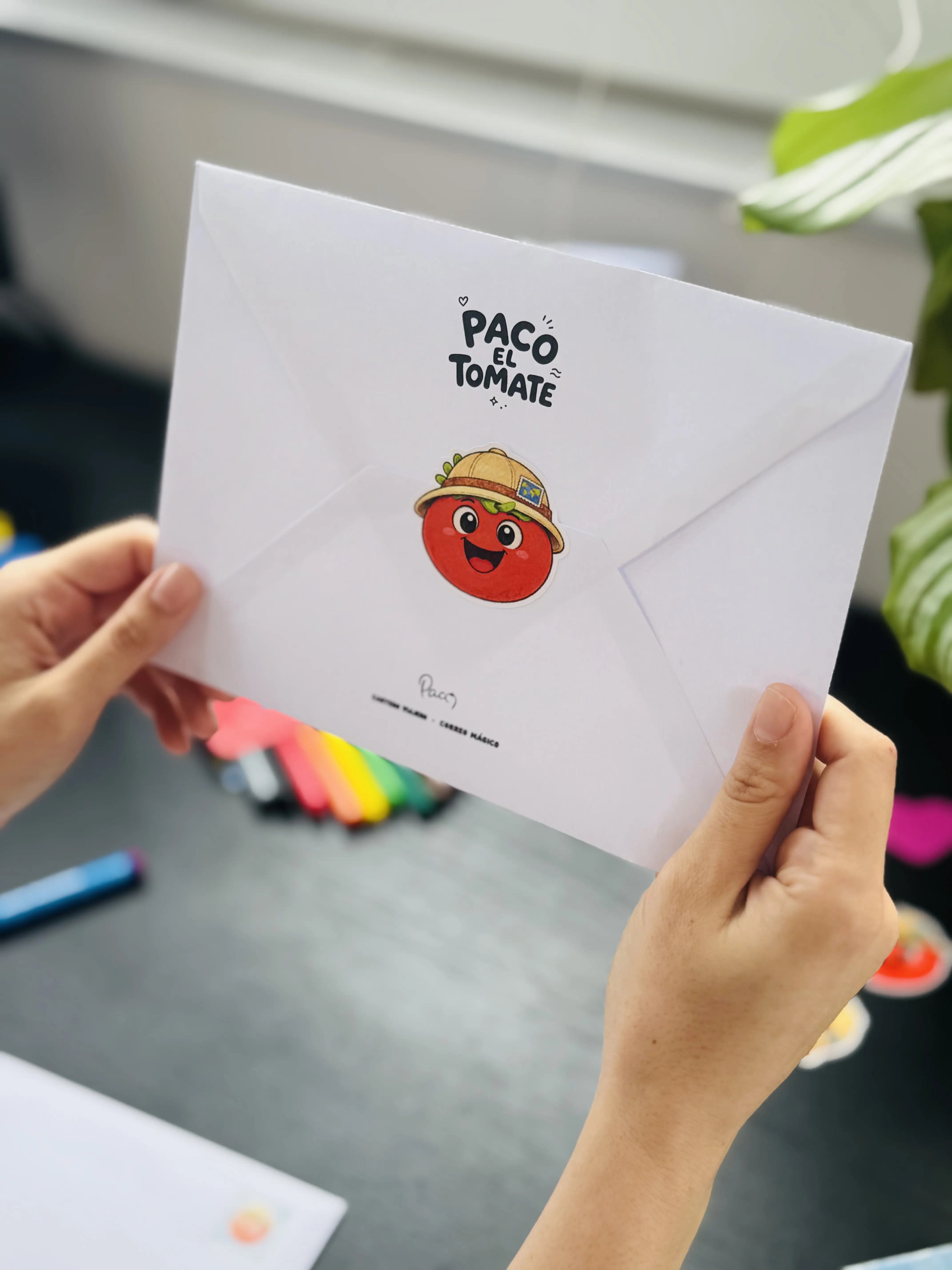 Sobre de carta de Paco el Tomate