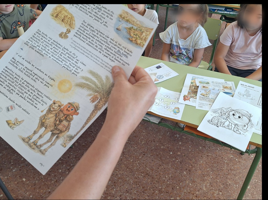 Carta de la aventura de Egipto en el aula