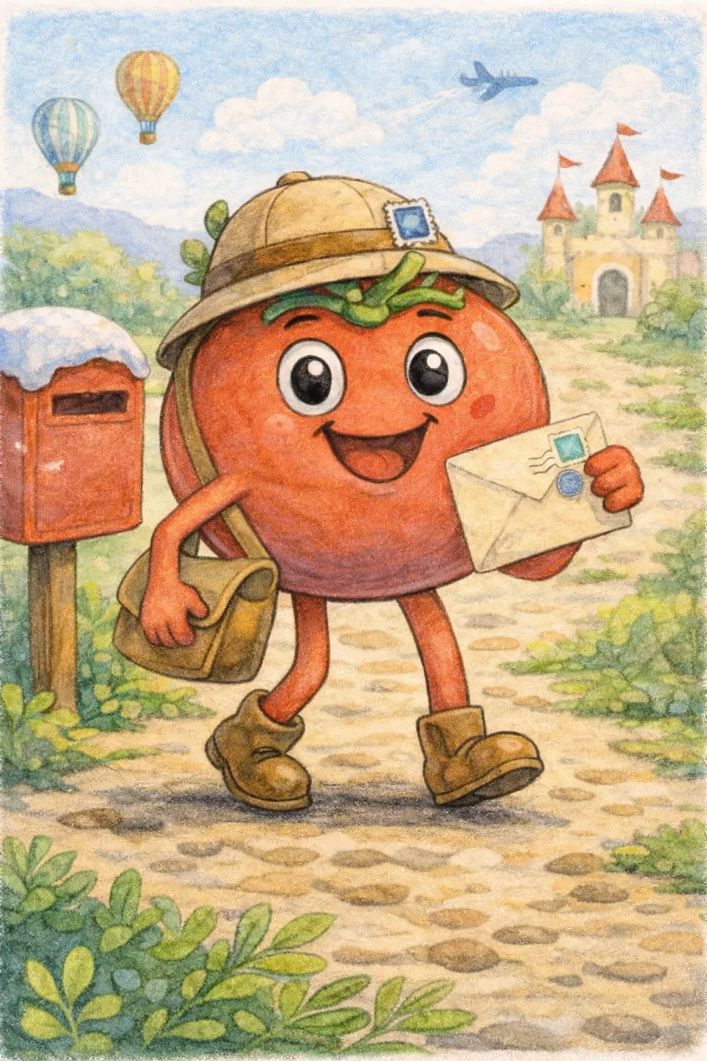 Paco el Tomate entregando cartas